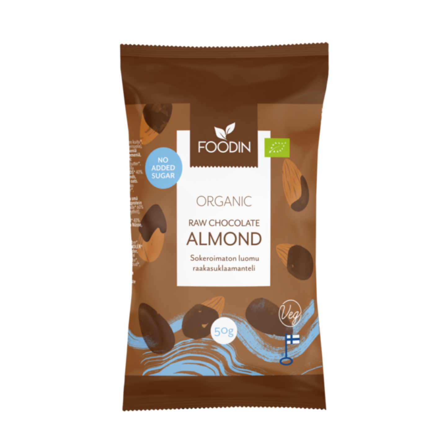 Amande Au Chocolat Cru, Sans Sucre Ajouté, Biologique, 50g
