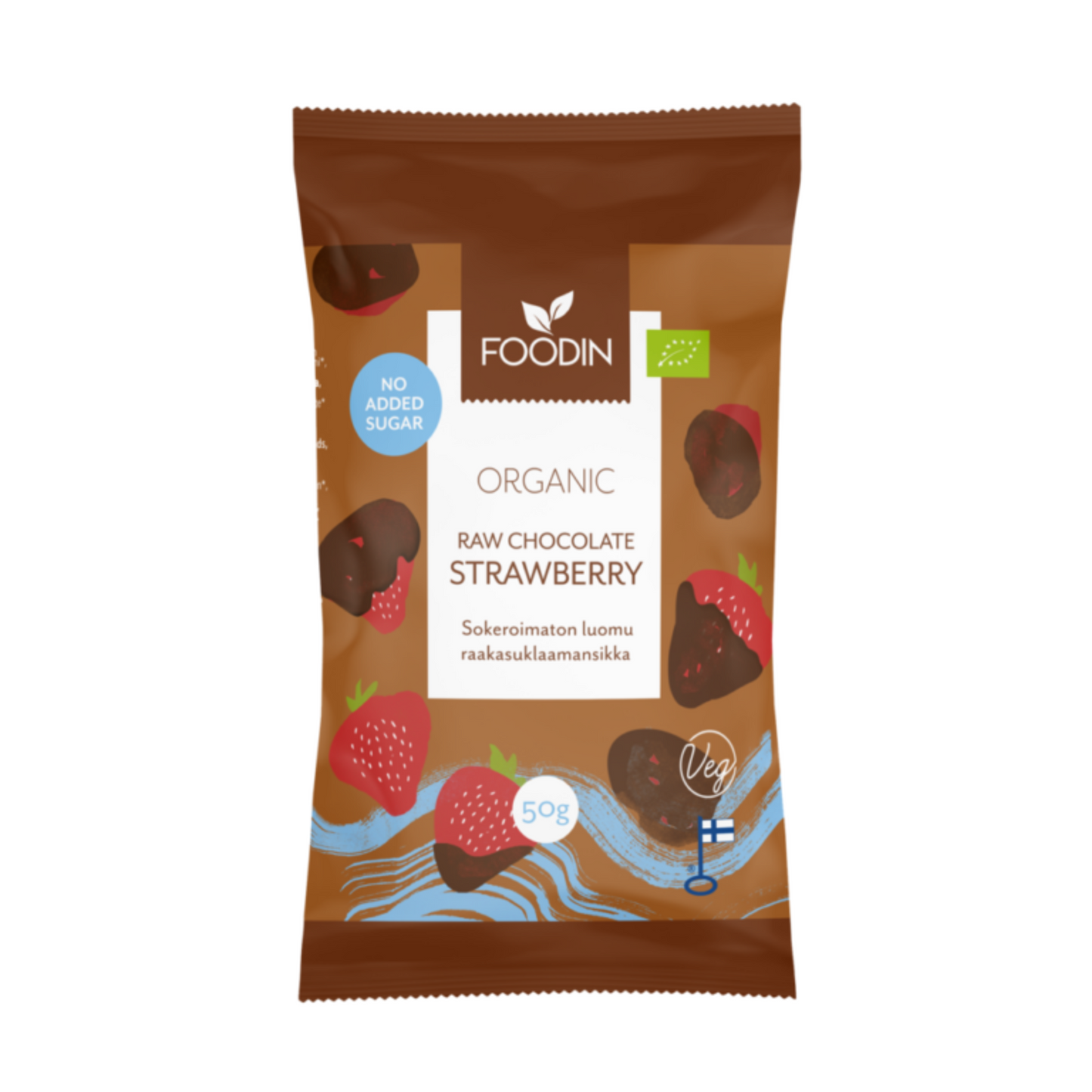 Fraise Au Chocolat Cru, Sans Sucre Ajouté, Biologique, 50g