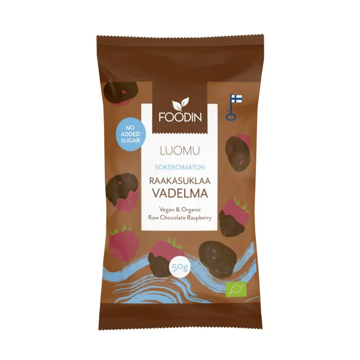 Framboise Au Chocolat Cru, Sans Sucre Ajouté, Biologique, 50g