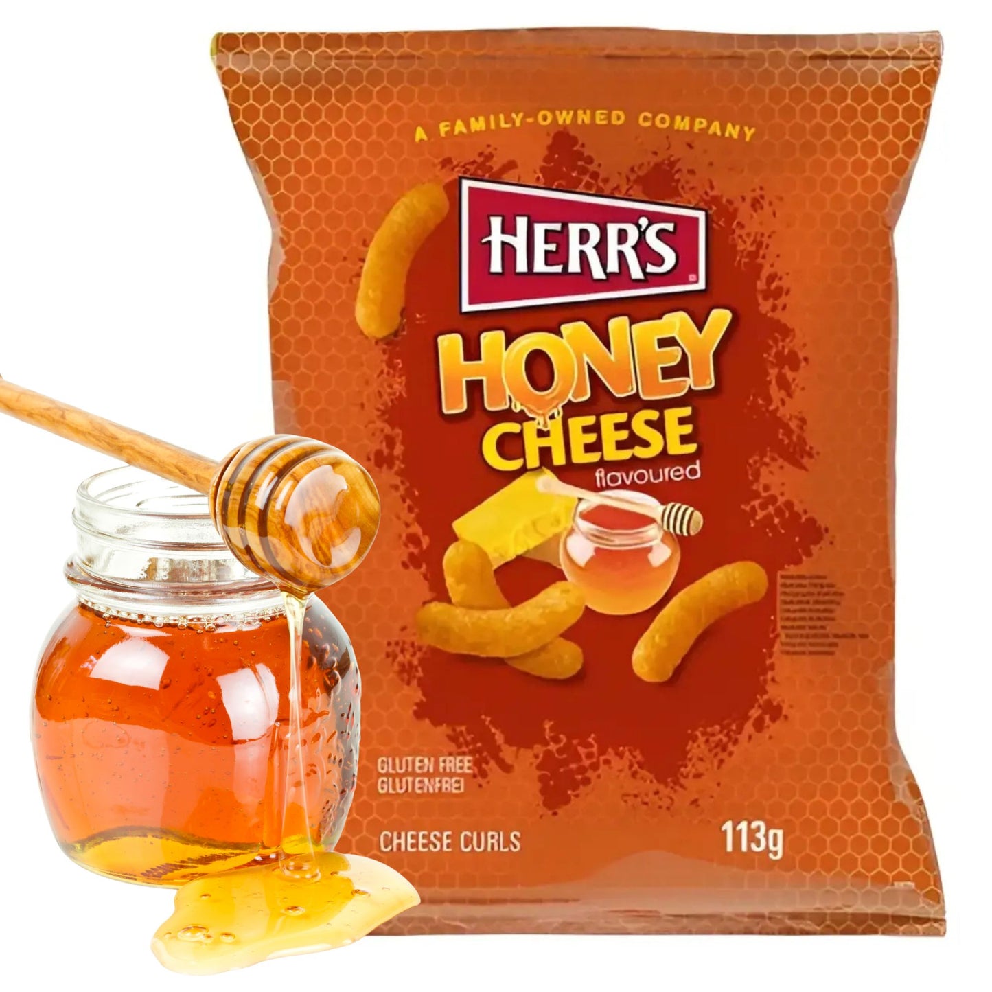 Herr's Cheese Curls Honey Cheese 113g