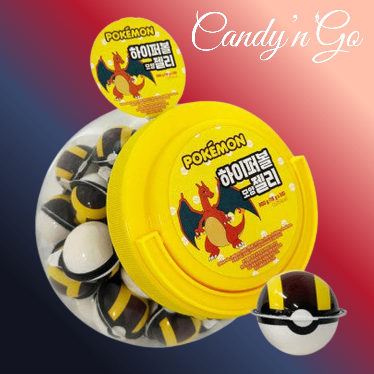 Pokemon Hyper Ball Shape Jelly Yellow 18g
