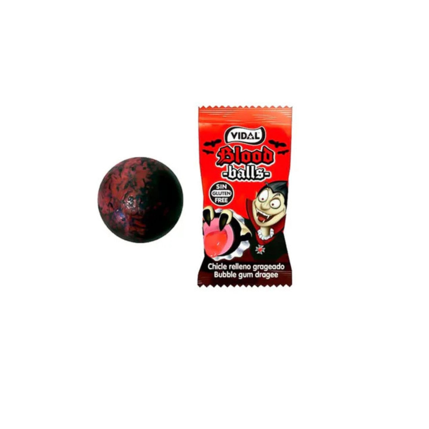 Vidal Bubble Blood Balls Bubble Gum Strawberry & Cola 6g