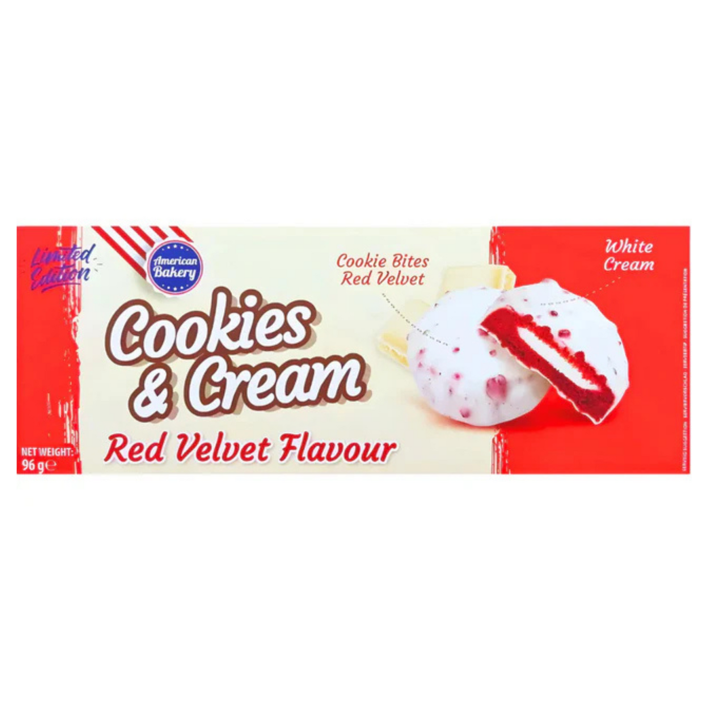 American Bakery cookies & Cream Red Velvet 96g