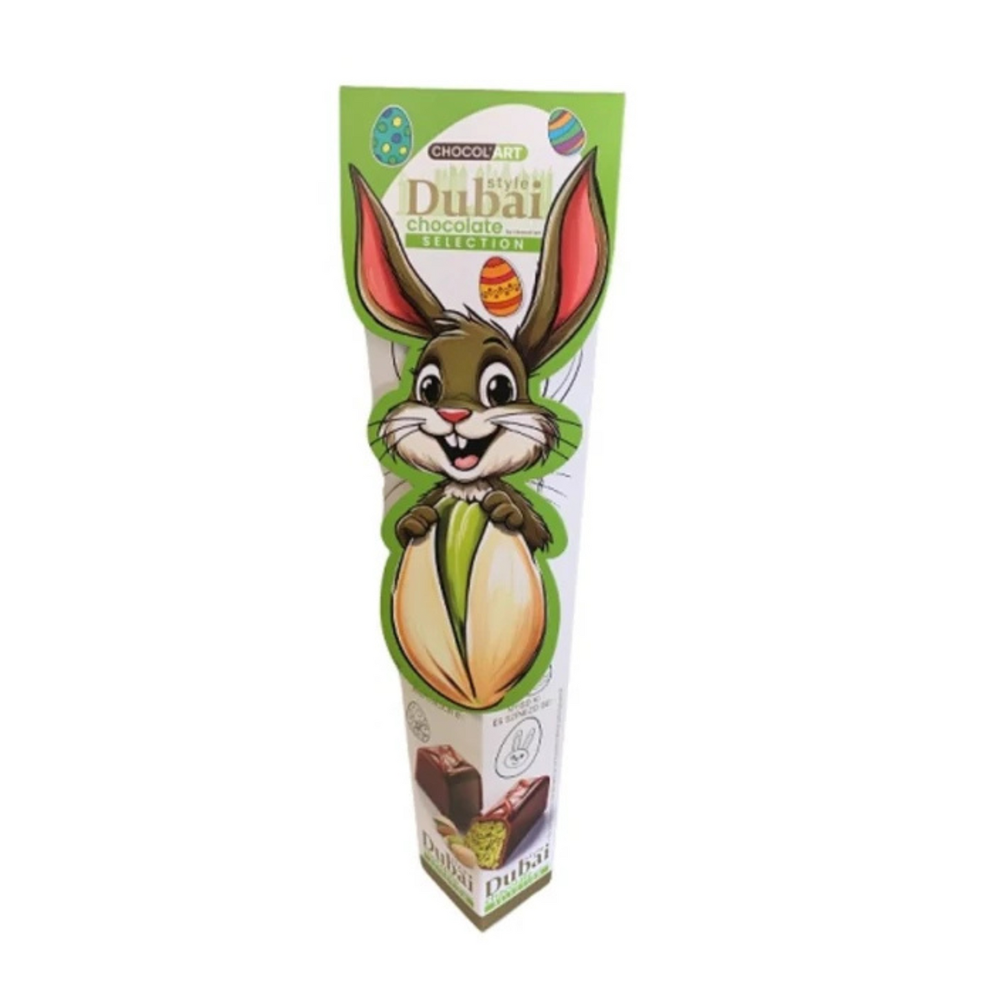 Chocolart Easter Dubai Dessert Milk Chocolate Pistachio Kadayif with Pastry Filling 70g