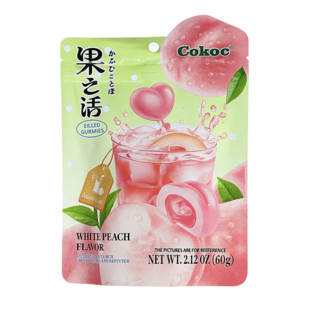 Filled Gummies White Peach 60g