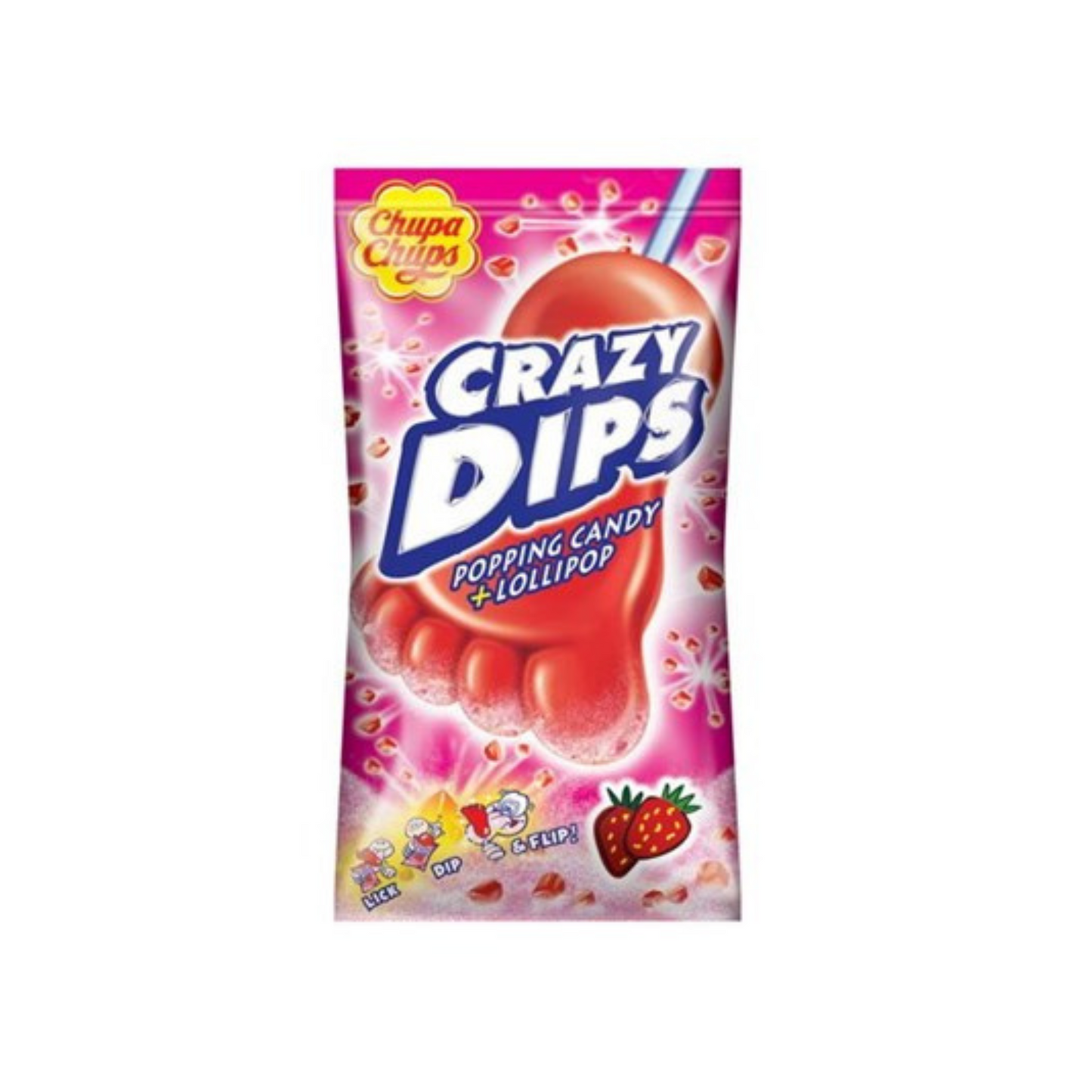 Chupa Chups Crazy Dips Strawberry 16 gr