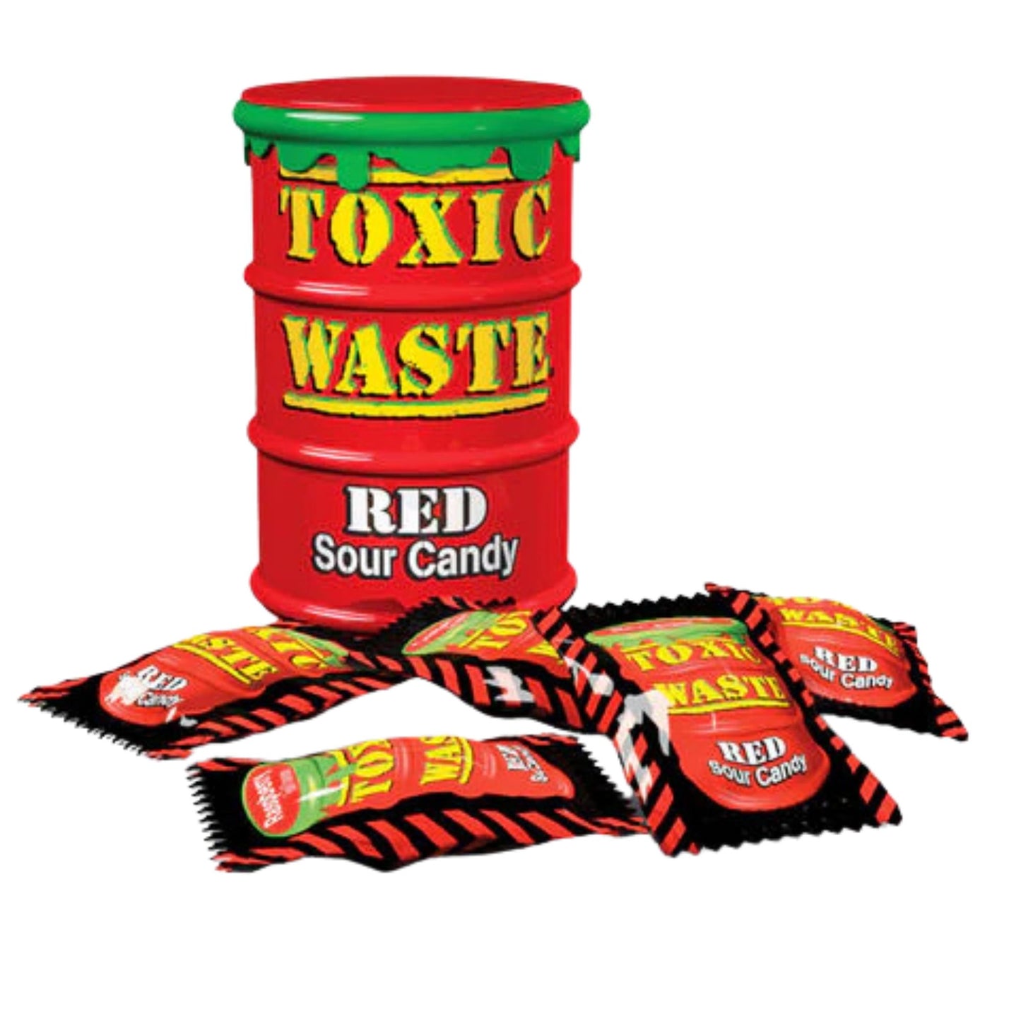 Toxic Waste Sour Candy Drum Red 12 x 42g