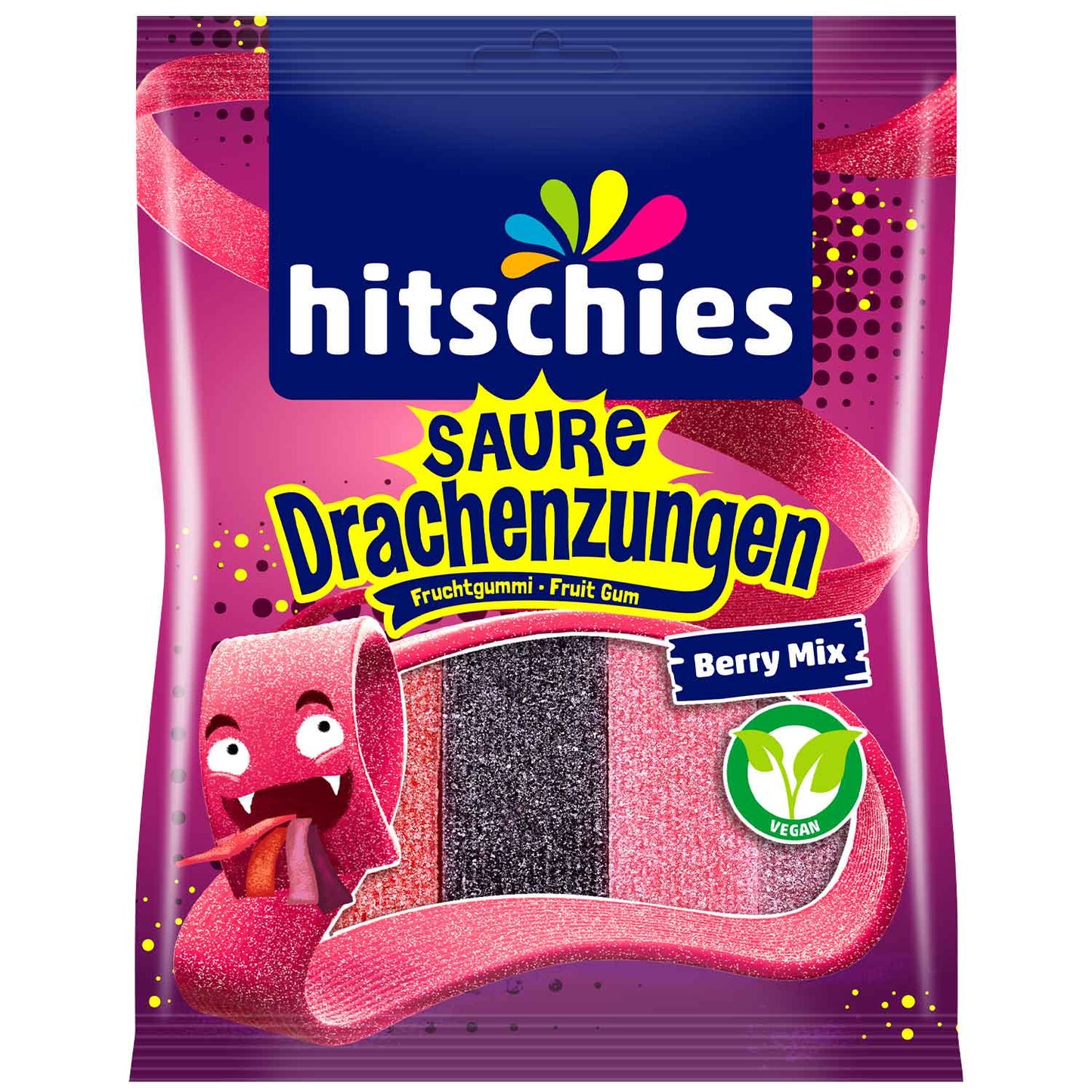 Hitschies Saure Drachenzungen Berry Mix Vegan 125g