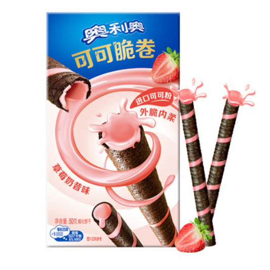 Oreo Crispy Roll Strawberry Milkshake 50g