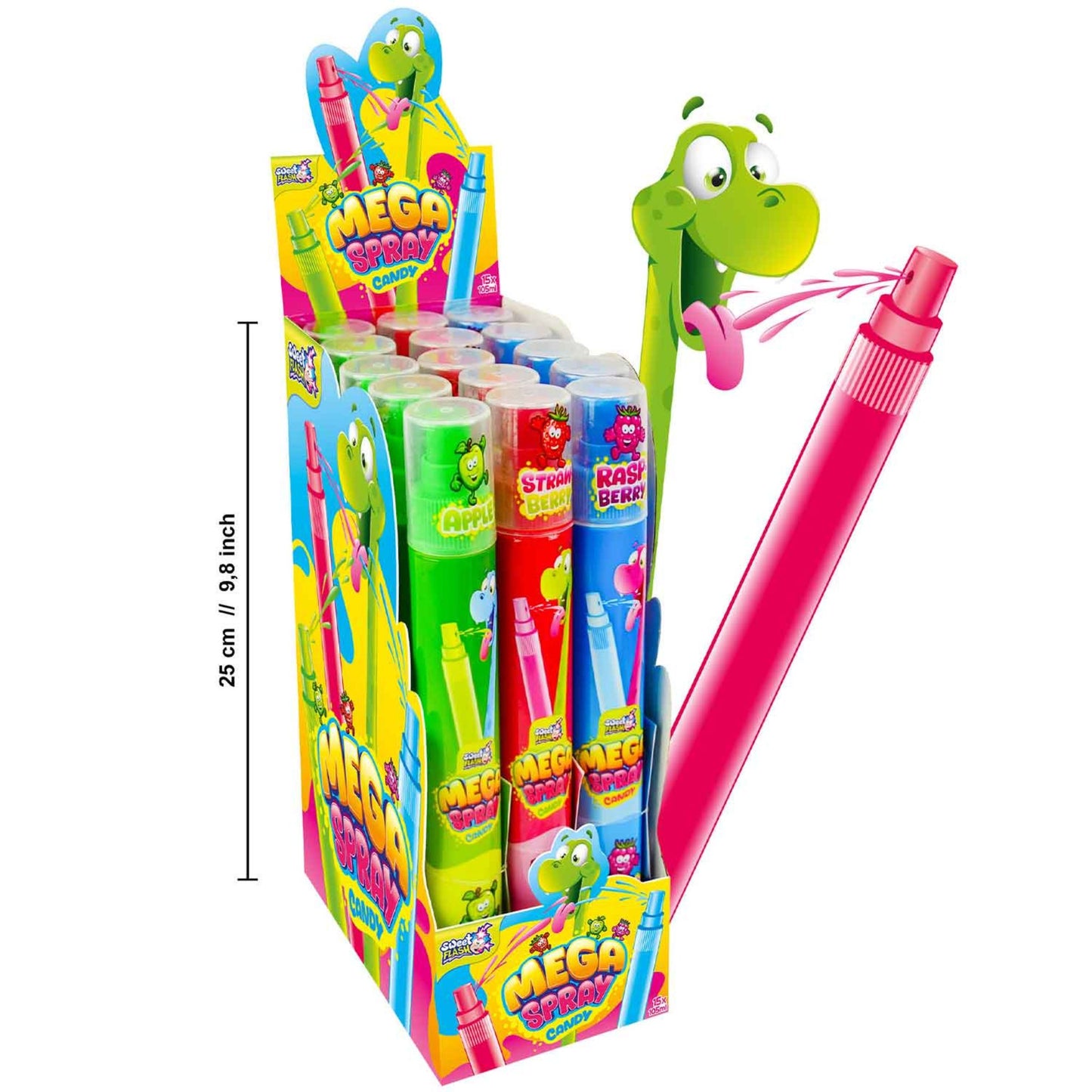 Mega Spray Candy (display 15x105ml)