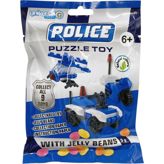 Jelly Beans with Police Puzzle Toy Candy 20g