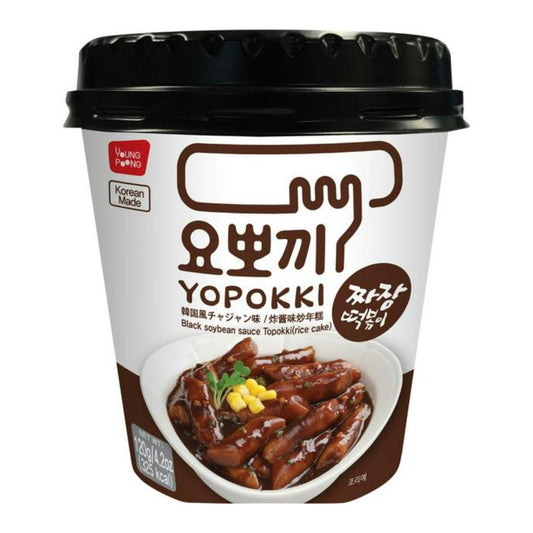 Yopokki Topokki Jjajang Black Soybean Sauce Rice Cake 120g