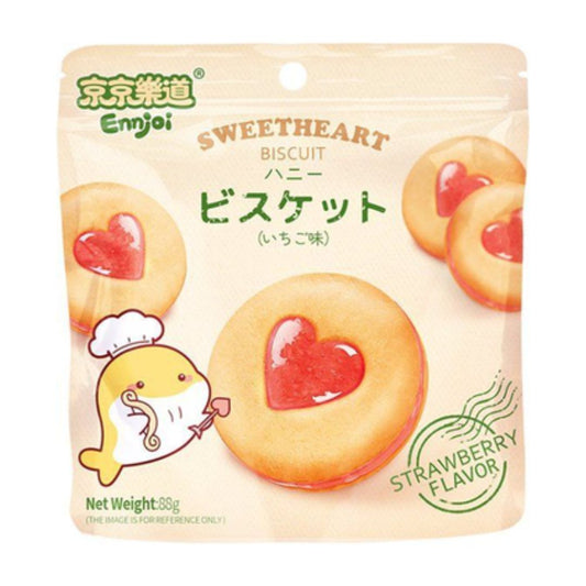 Ennjoi Strawberry Sweetheart Biscuit 88g