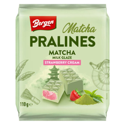 Bergen Matcha Praliné Strawberry 110g
