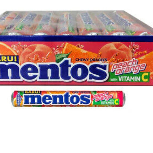 Mentos Roll Peach Orange 29g