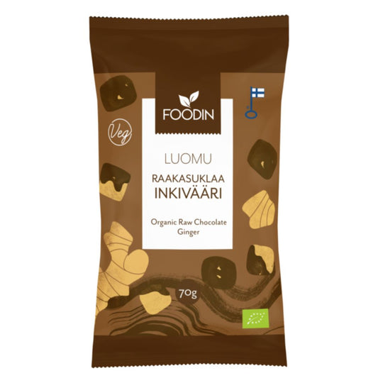 Raw Chocolate Ginger, Organic 70g
