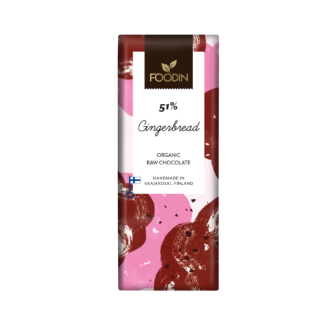 Raw Chocolate Gingerbread 51%, Organic 40 g