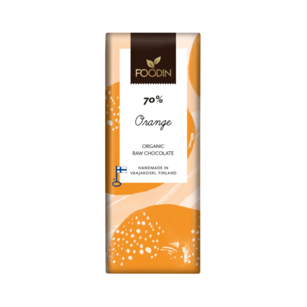 Raw Chocolate Orange 70%, Organic 40 g