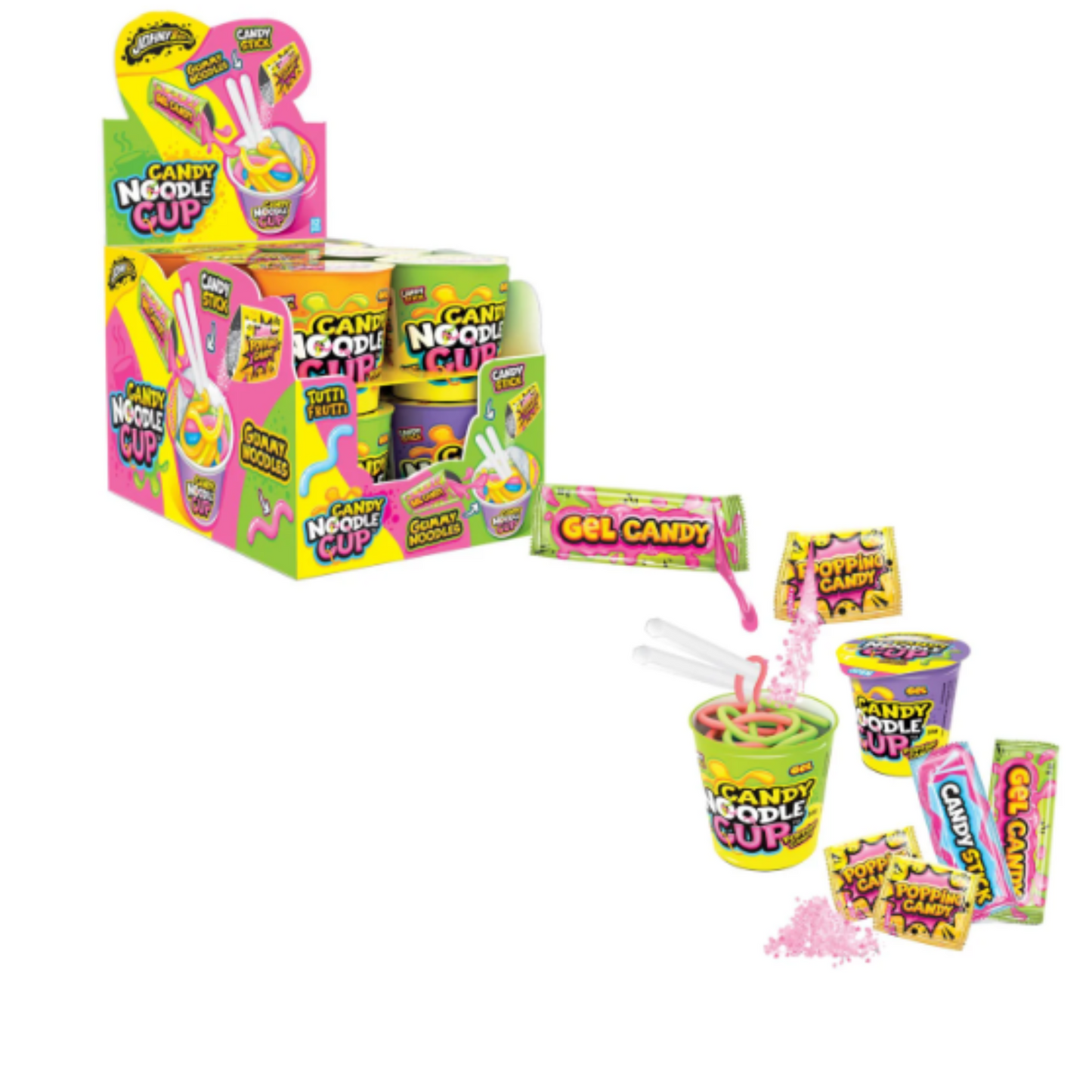 Johny Bee Poppin Candy Noodle Cup 55 gr.