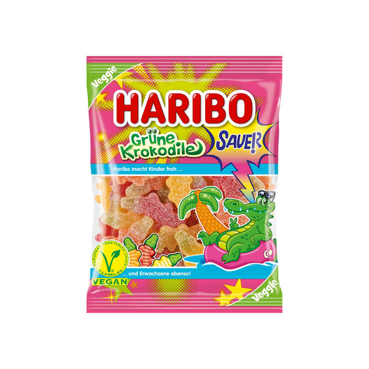 Haribo Sour Green Crocodiles 175g