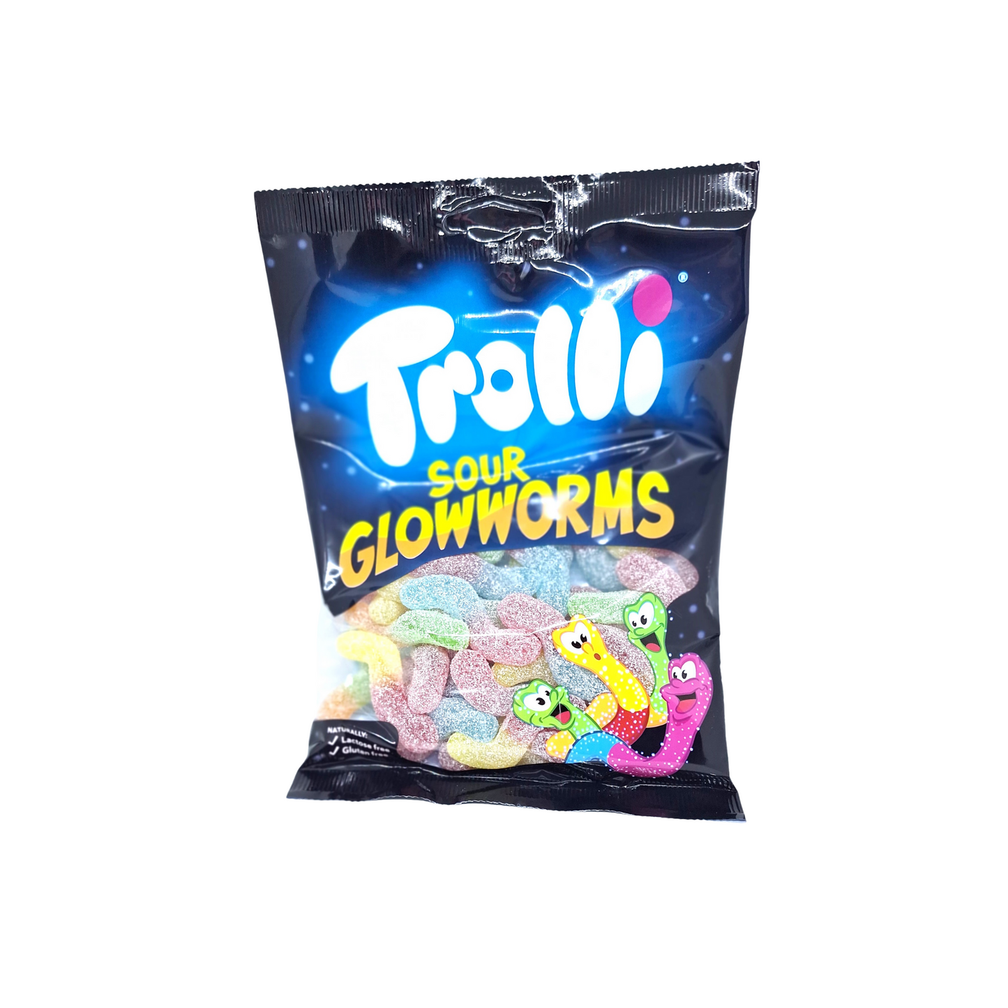 Trolli Sour Glowworms Sachet de 200 Gr