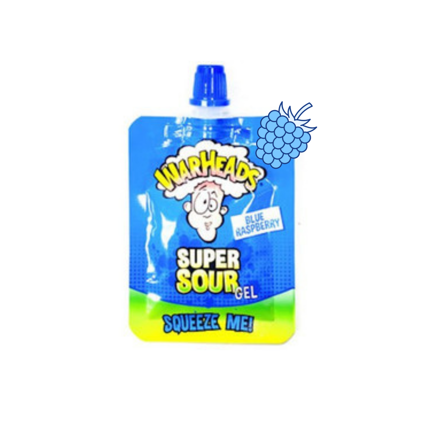 Warheads Sour Super Gel Blue Raspberry 20 gr